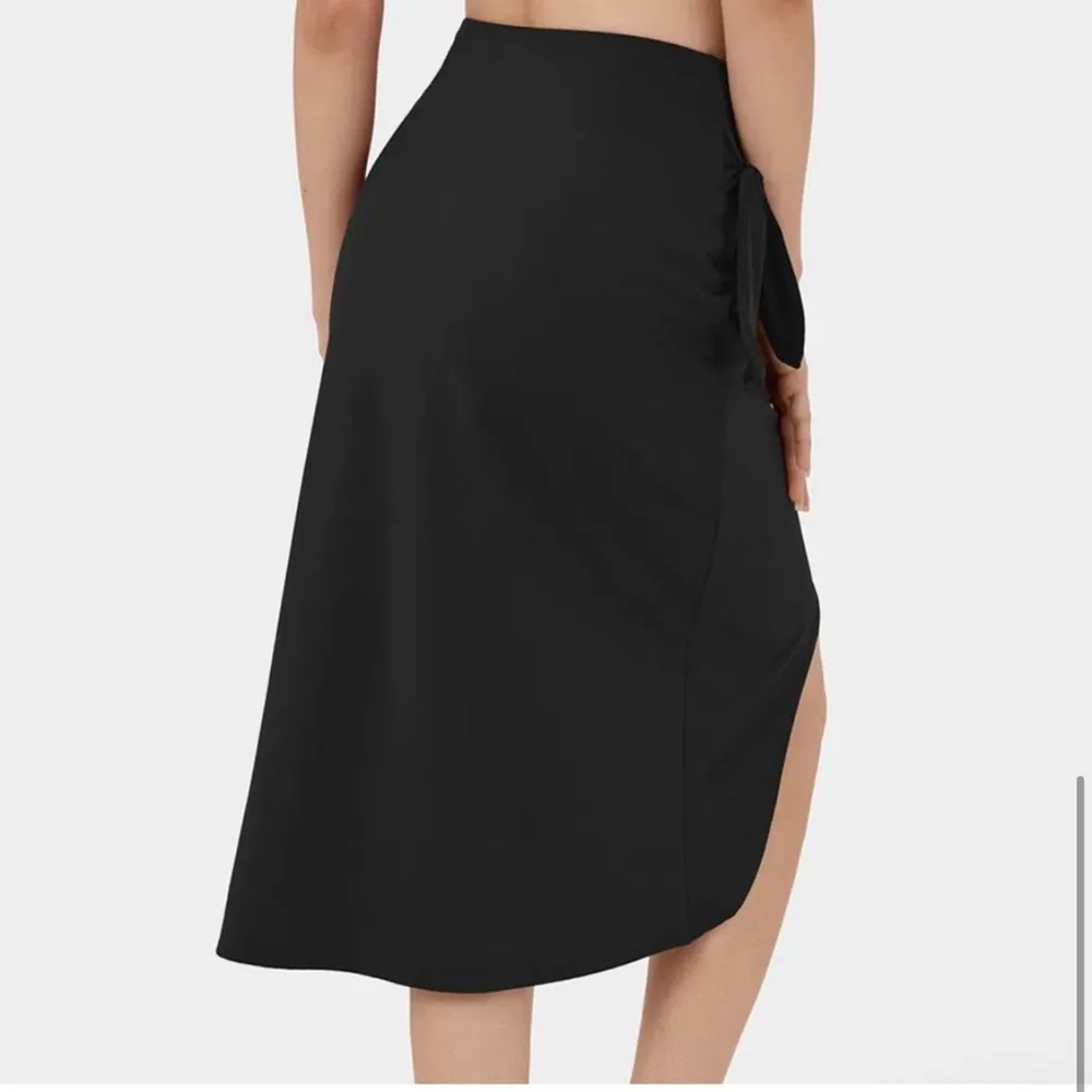HALARA 2-IN-1 High Waisted Tie Side Midi Casual Skirt Side Slit Athletic & Sexy - Image 5