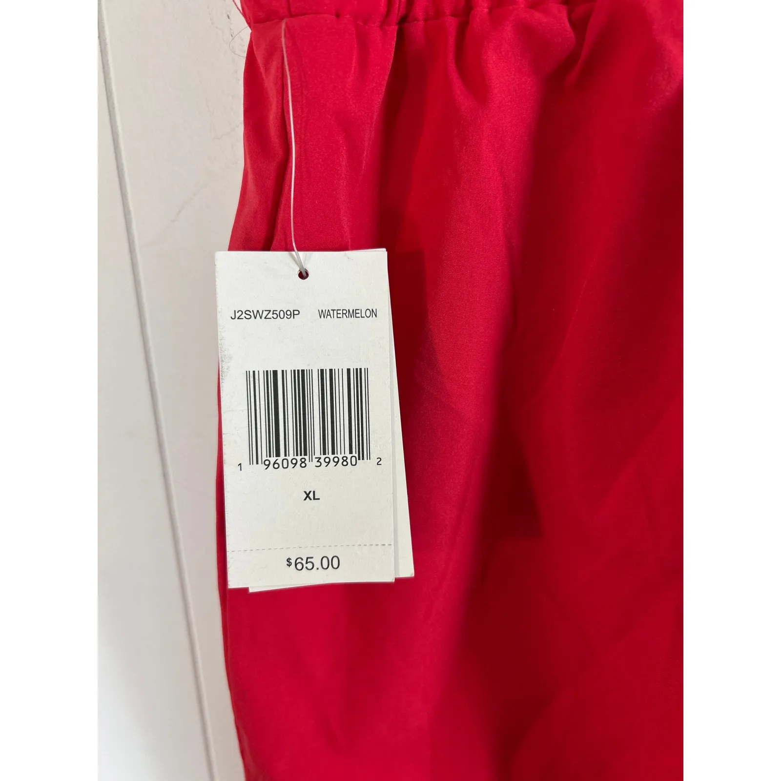NWT Juicy by Juicy Couture Wind Track Pants Size XL. Watermelon/White Wide Leg - Image 3
