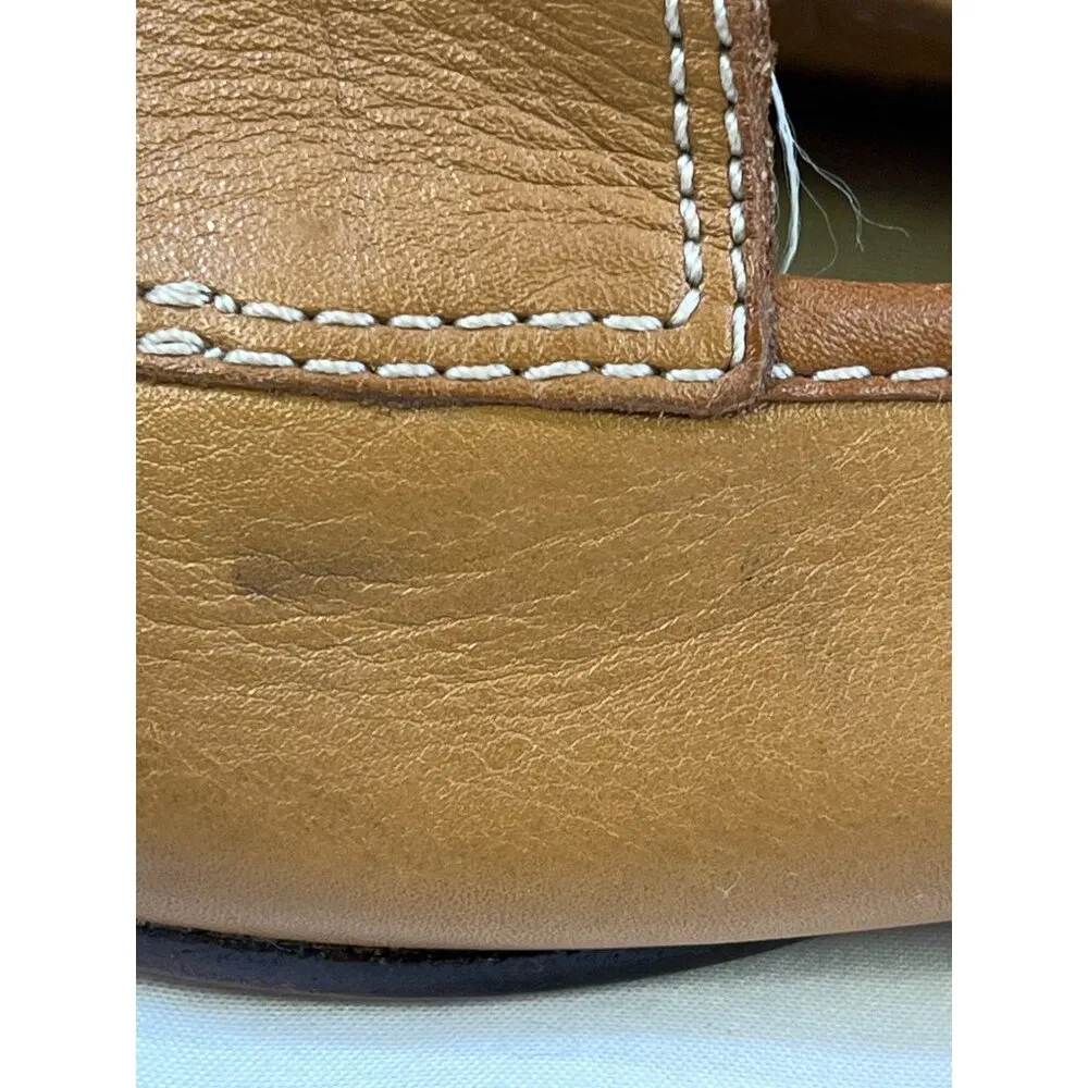Enzo Angiolini Liberty Womens Tan Leather Loafers Size 9.5M SKU 6470 - Image 8