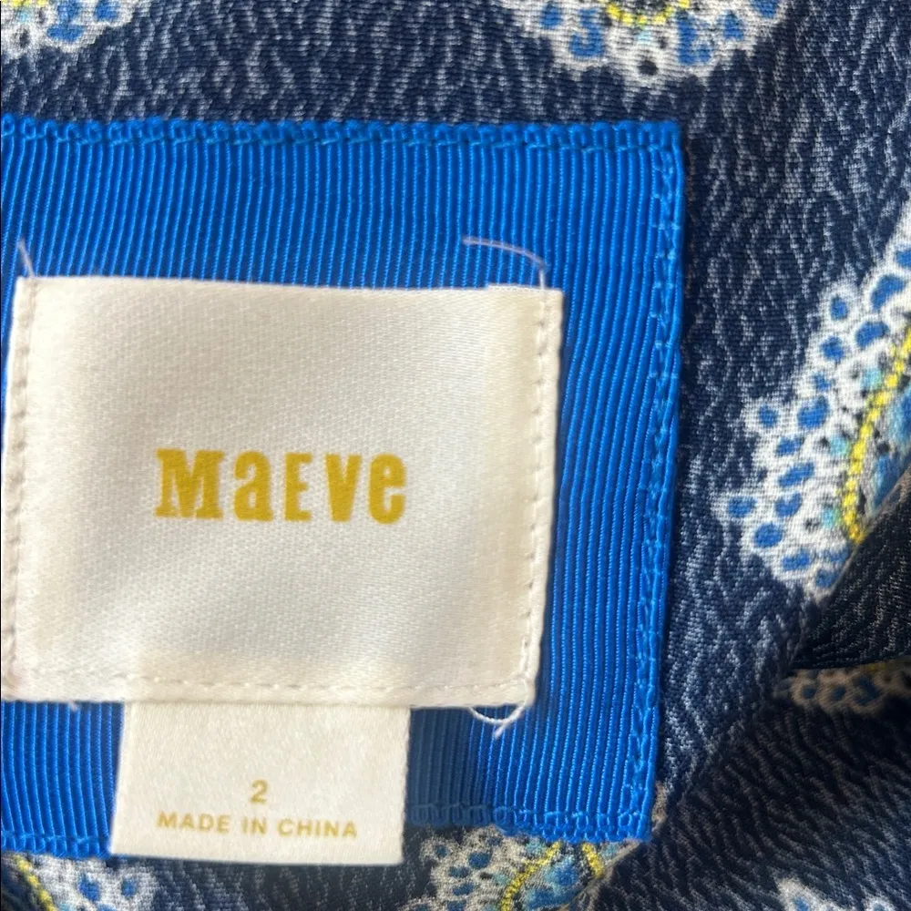 Anthropologie Maeve Eclipsed Paisley Midi Dress Handkerchief Hem Size 2 - Image 11