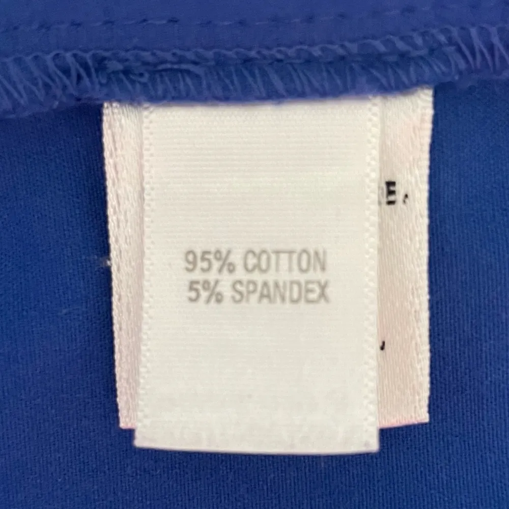 St. John Cobalt Blue Flat Waist Cotton Stretch Capri Cropped Pants Size 4 - Image 6