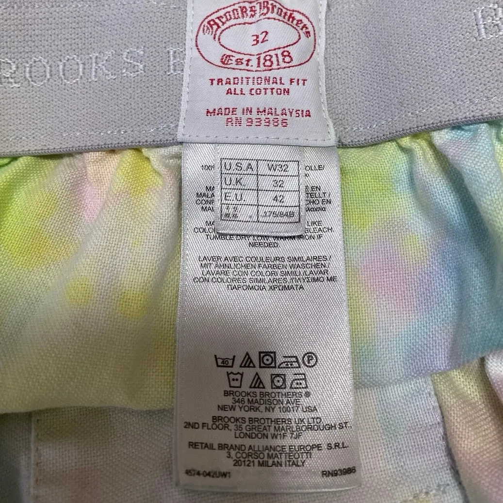 Brooks Brothers Multicolor Tie Dye High Rise Elastic Waist Mini Shorts Size 32 - Image 4