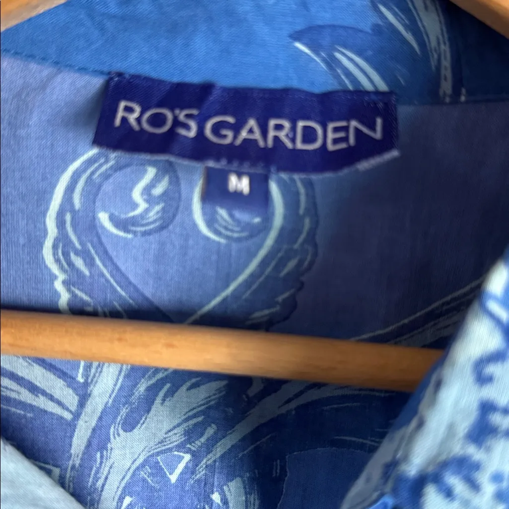 Tuckernuck Ro's Garden Cotton Shirt Dress in a blue floral print Medium - Image 5