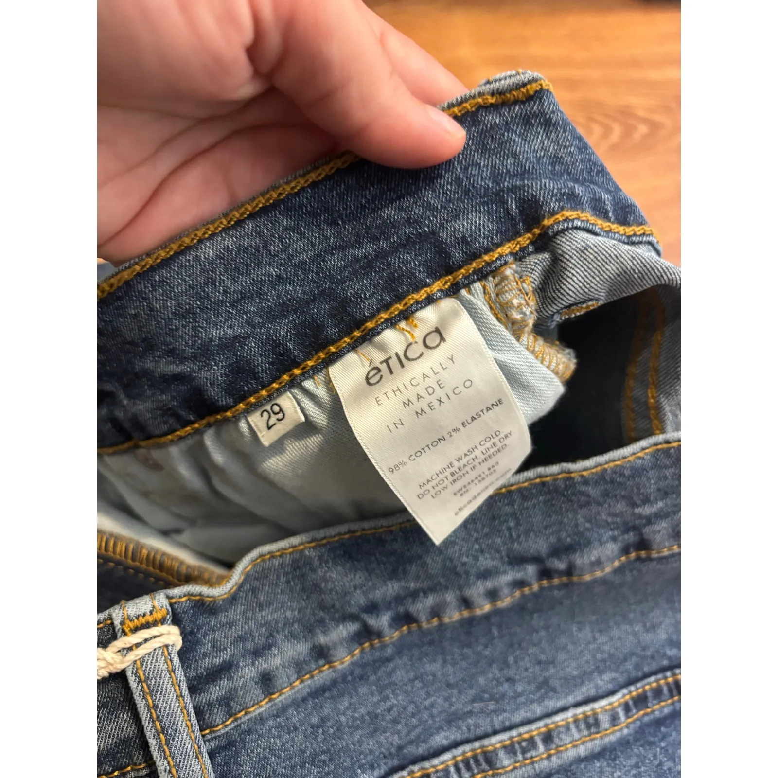 NWT Etica Anya High Waist Crop Modern Flare Leg Jeans In Northport Size 29 Blue - Image 6