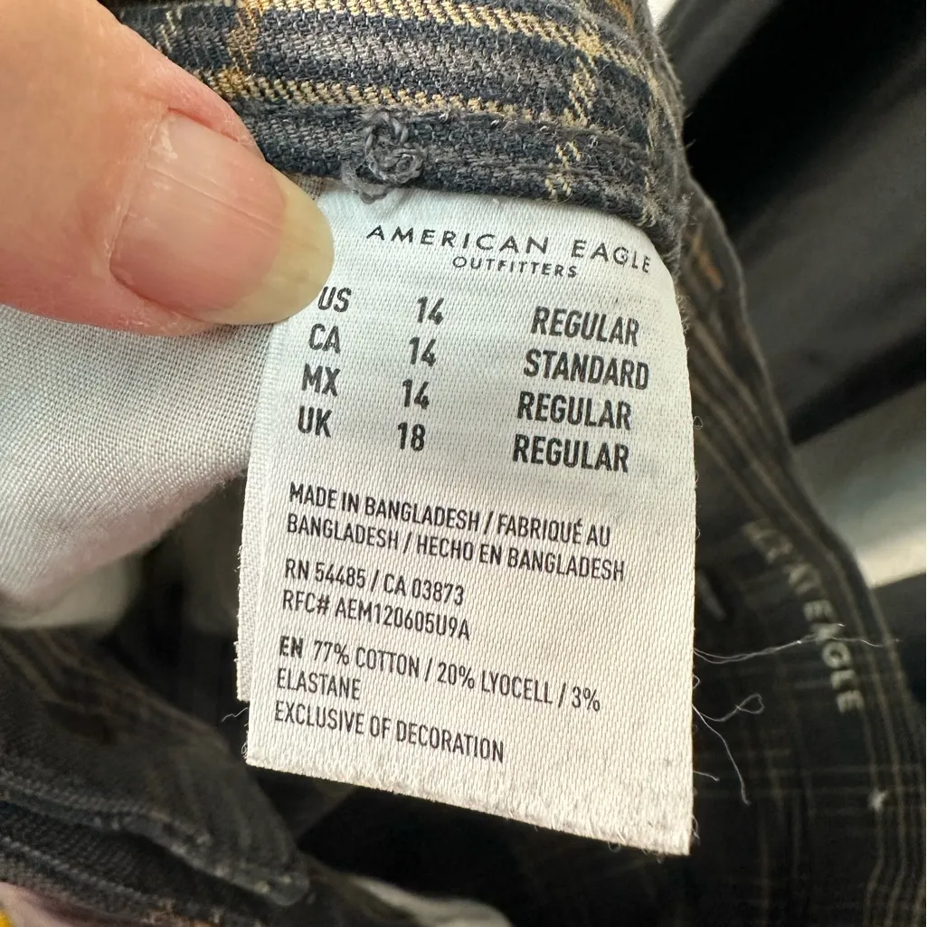 American Eagle  Pants Womens Gray Skinny Stretch Size 14 … - Image 8