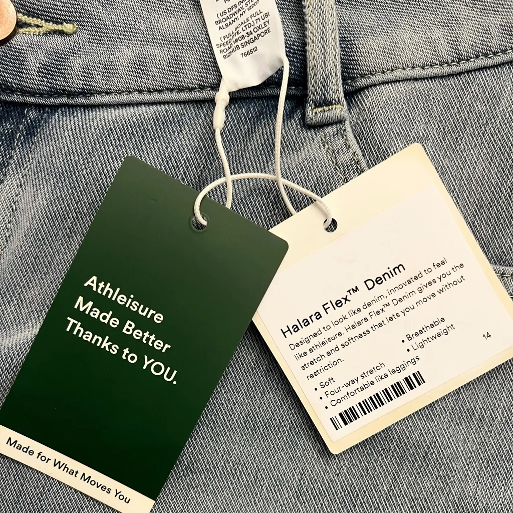 NWT HALARA Flex™ Asymmetric Low Rise Zipper Pockets Baggy Wide Leg Jean - Image 9