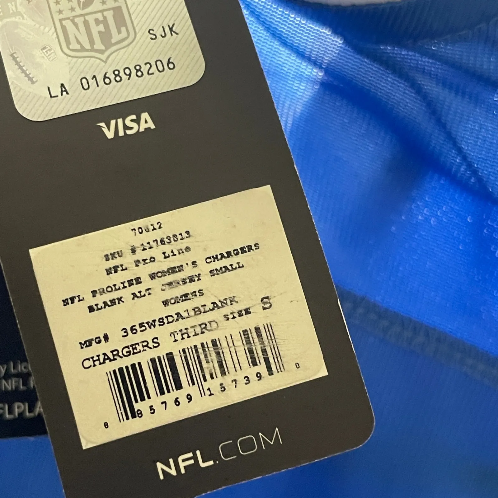 NWT Los Angeles Chargers NFL Pro Line Jersey - Womens Size S - Blue - Image 3