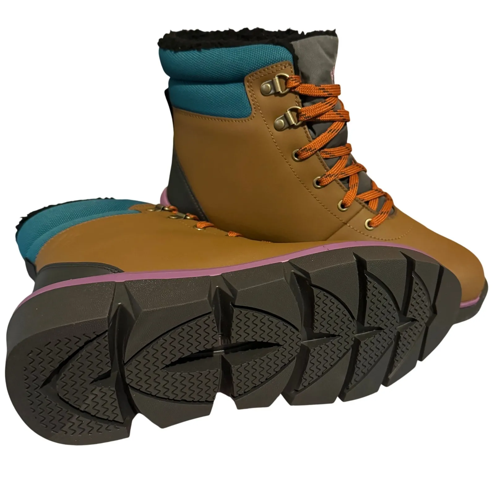 New Columbia Women's Keetley II Boots 7 Light Brown Dark Lavender - Image 5