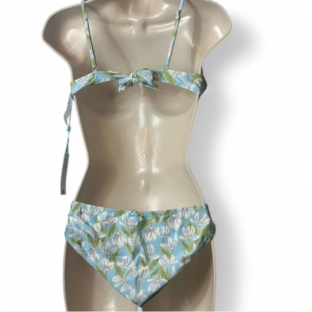 ‎Low Rise Floral Bikini Blue Size M - Image 3