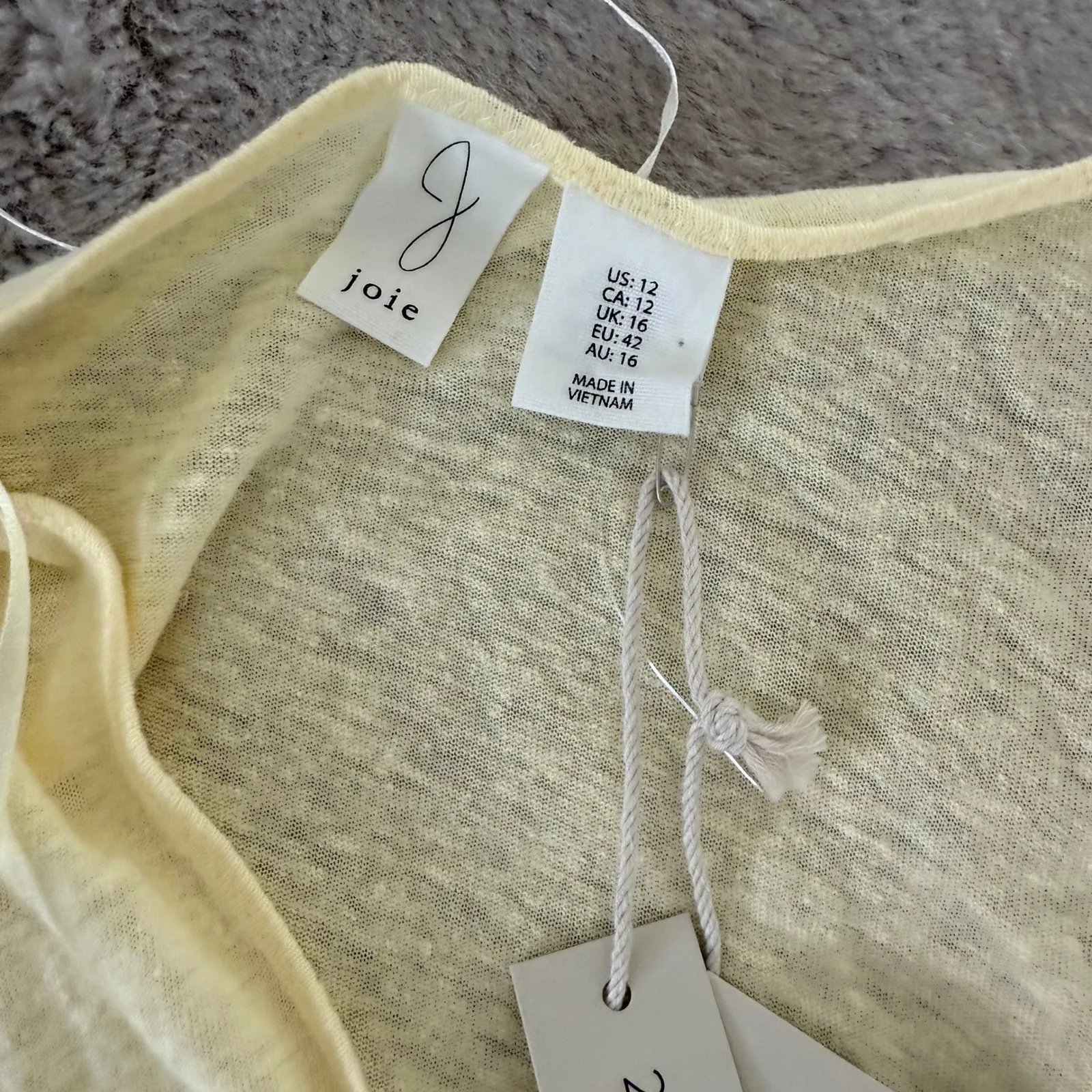 NWT Joie Linen Blend Floral Dress and Cardigan Set Size 12 Yellow Tulips Cottage - Image 4