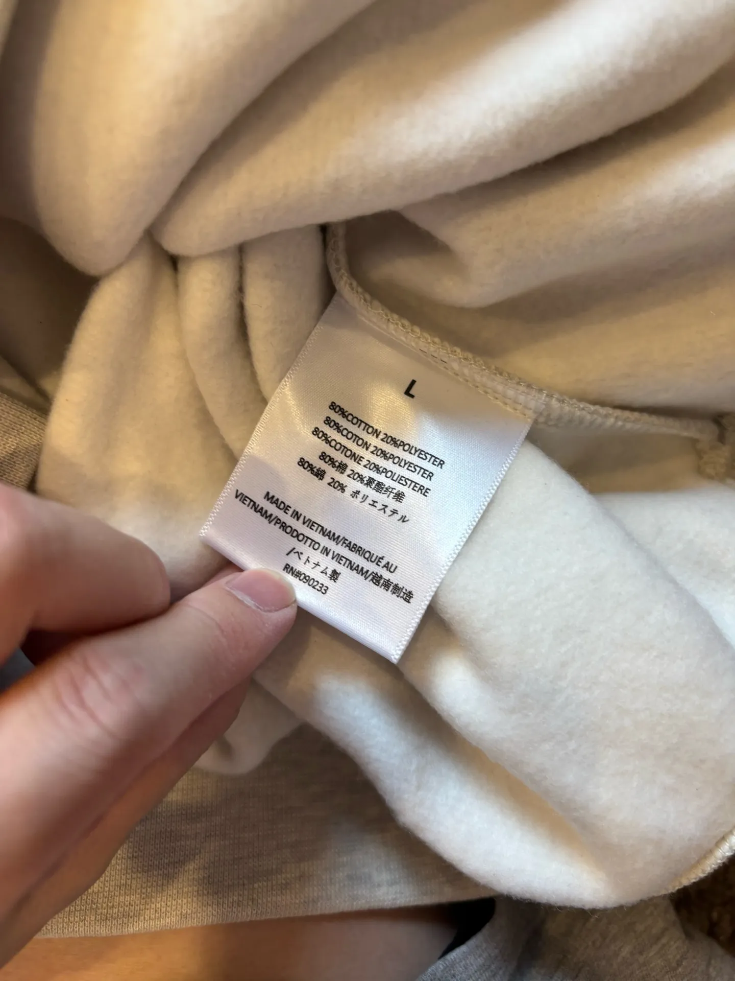 Fear of God Essentials Hoodie Light Oatmeal L - Image 3