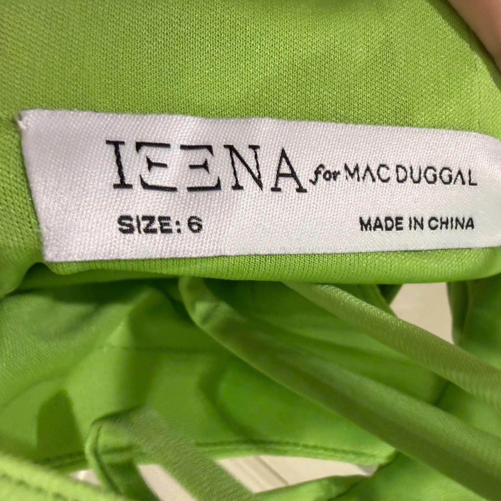 Mac Duggal 27110 Size 6 Bright Lime Neon Green Cutout Twist Open Back Maxi Dress - Image 8