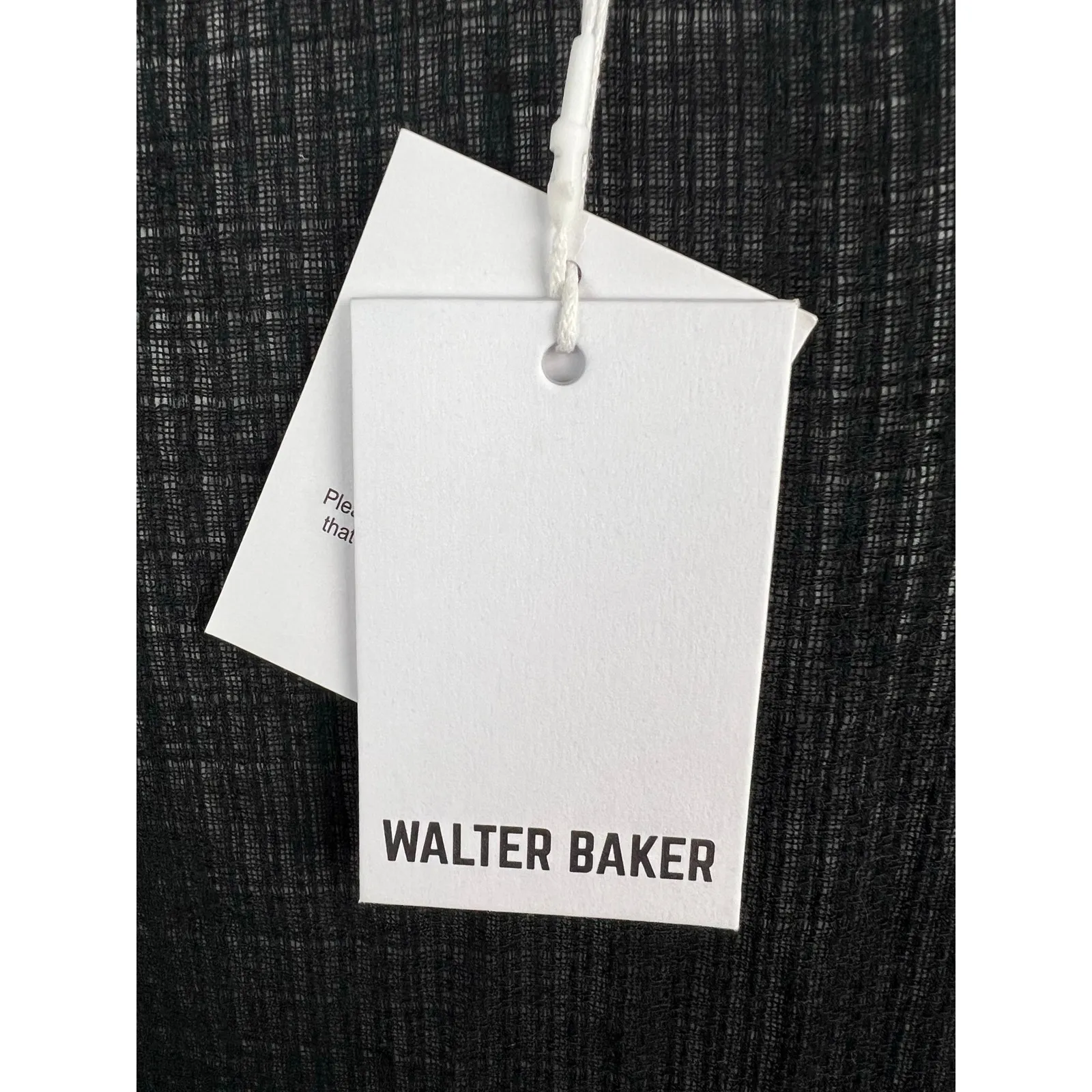 Walter Baker Acapulco Kaftan Tasseled Coverup in Black Beach Tropical Vacation - Image 5