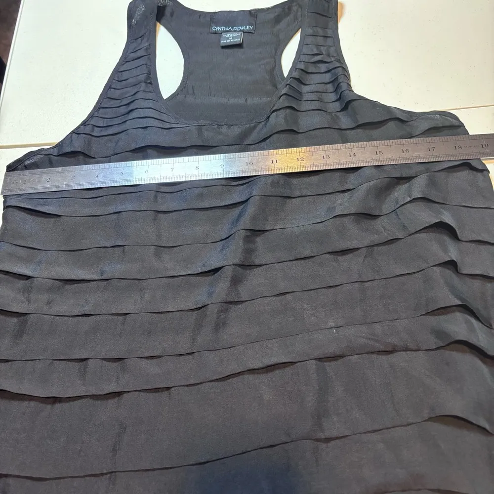 Cynthia Rowley Black Silk Tank Halter Racerback Size Medium Pre-owned - Image 6