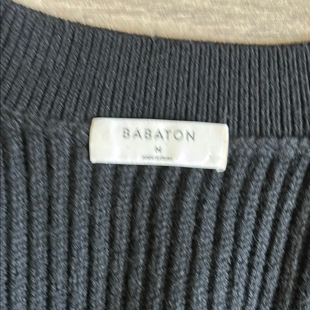 Babaton Black V-Neck Sweater Relaxed Fit - Image 3