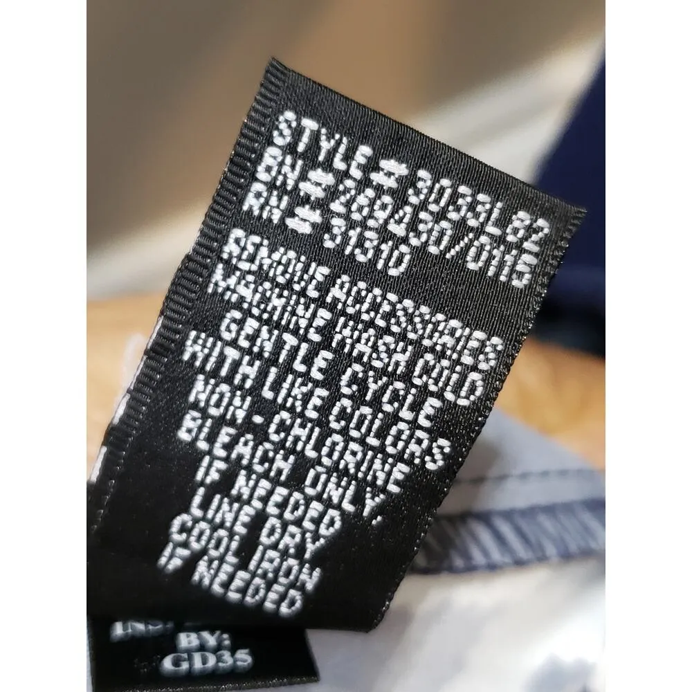 AGB Sheath Dress Women's 14W Blue & White Round Neck Sleeveless Belted Pullover Size undefined - Image 6