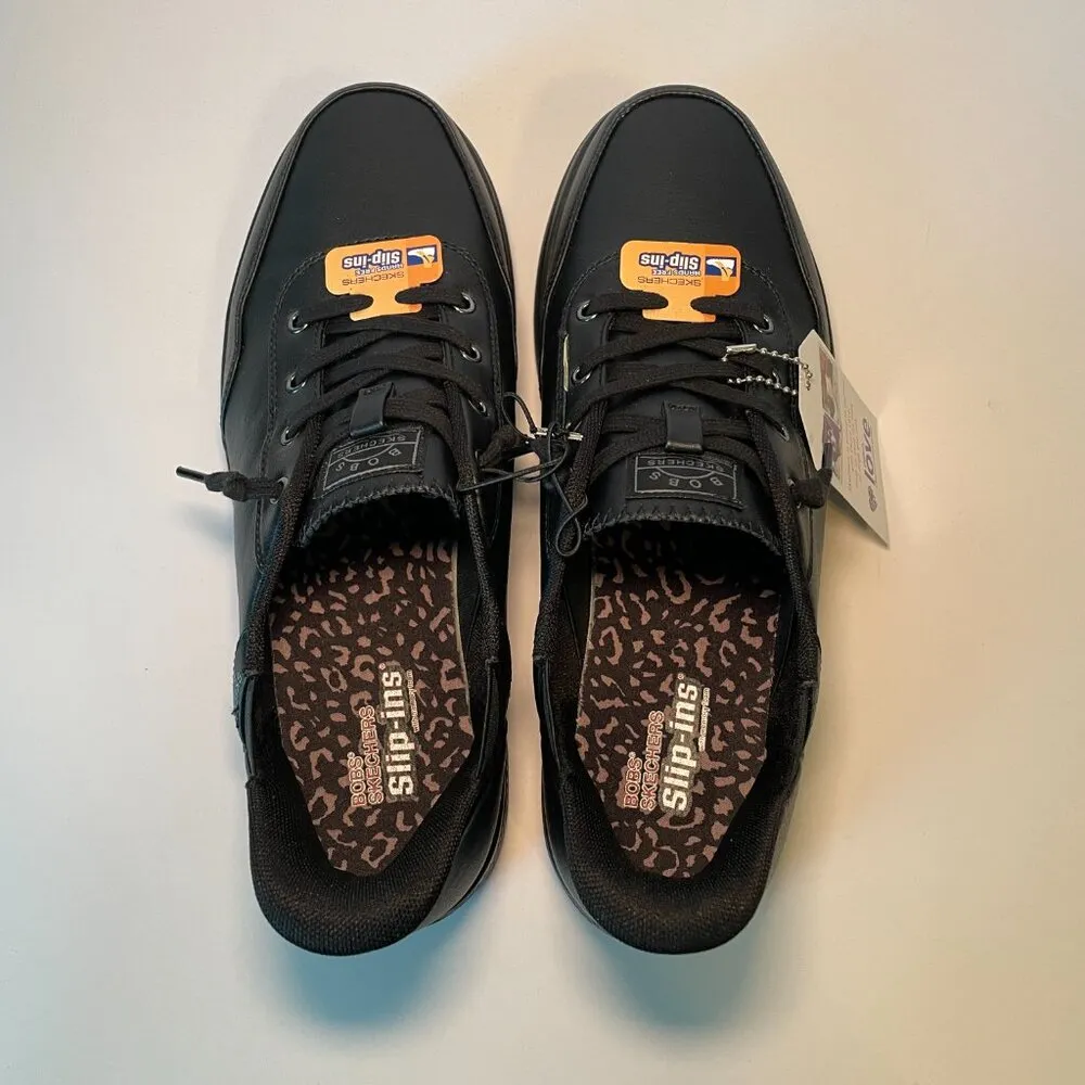 Skechers Bobs Womens Shoes SZ 10 Slip Ins Black Classic Memory Foam Work 114812 - Image 5