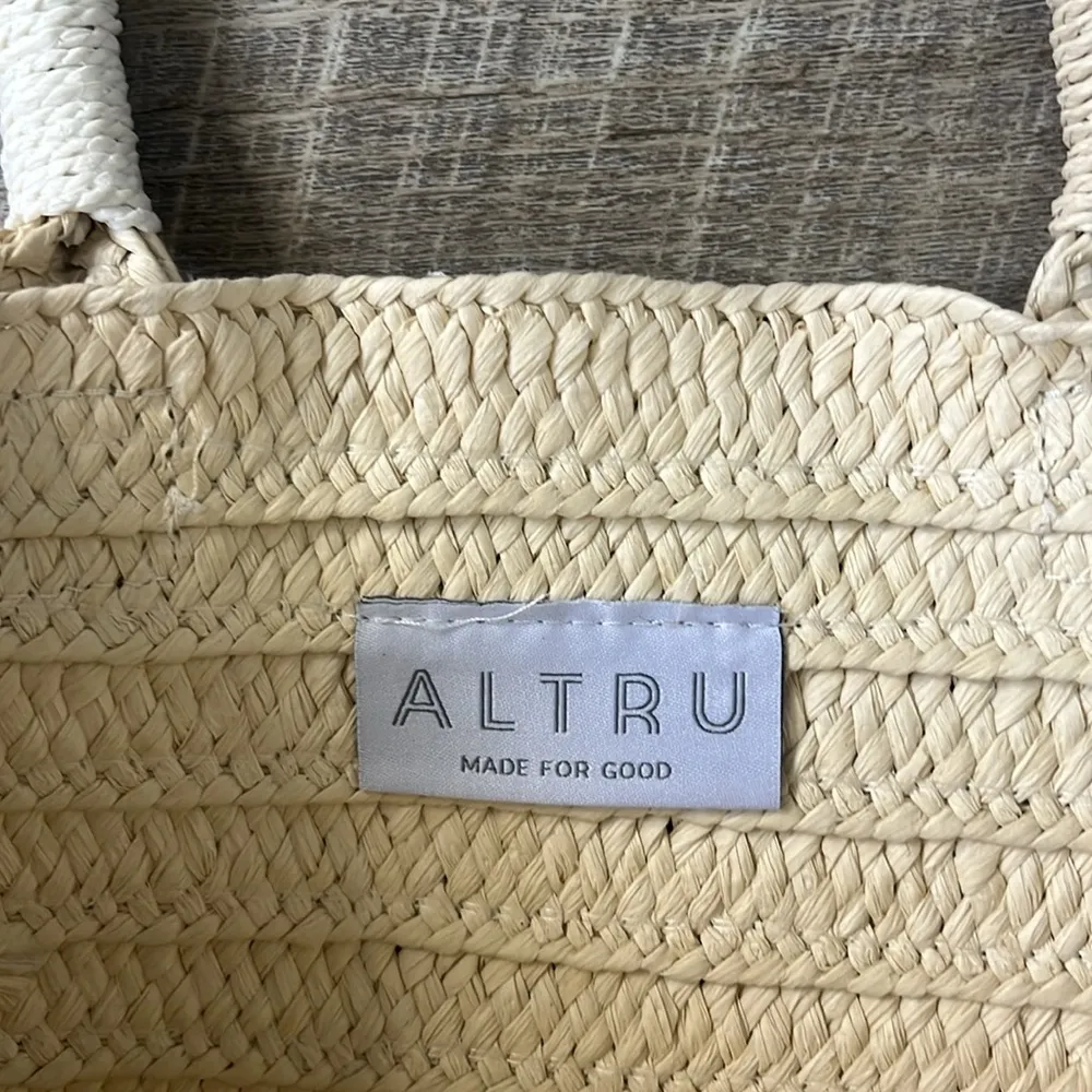 Altru Made For Good Straw Beach Bag Blue - Image 4
