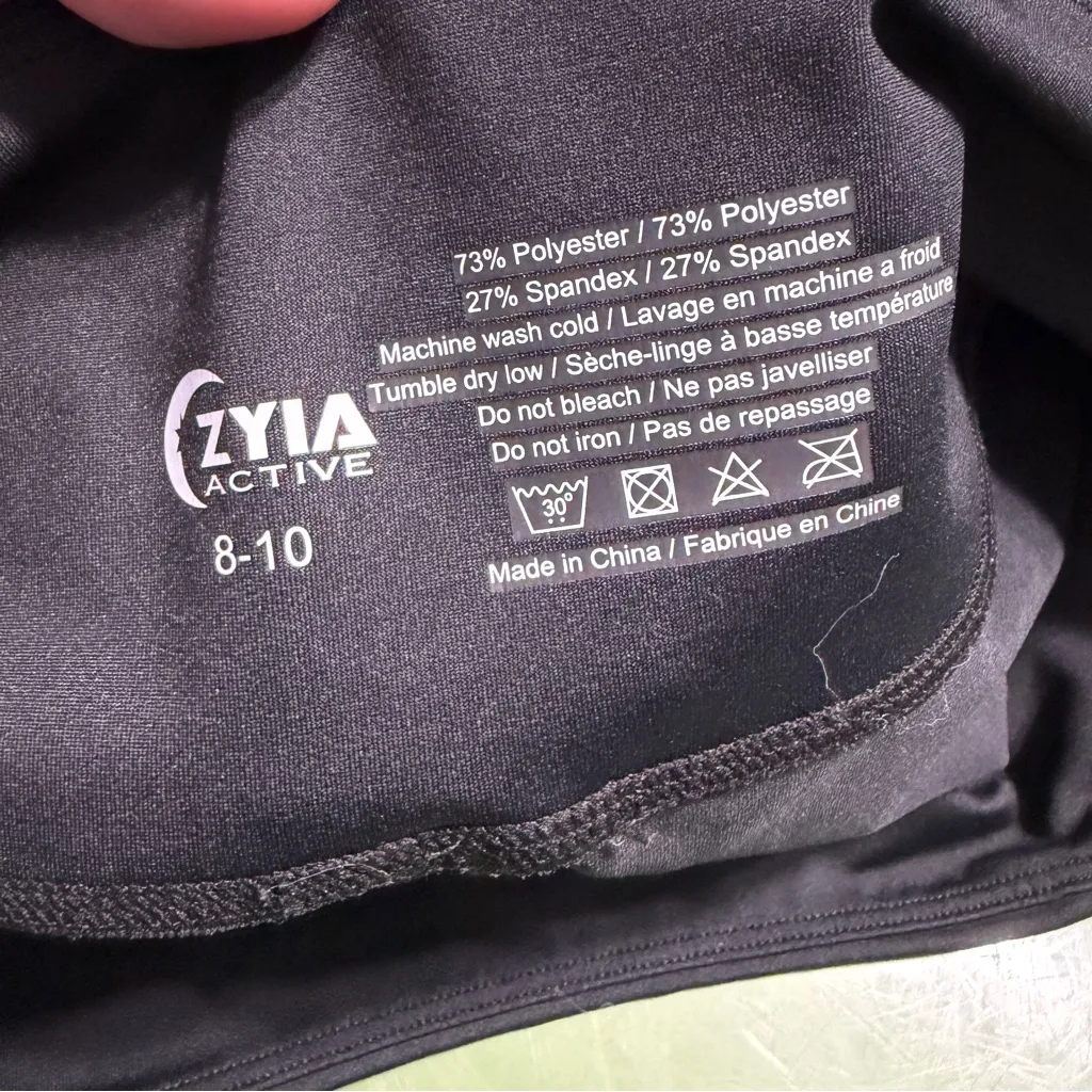 Zyia Active black cropped leggings size 8 - Image 3