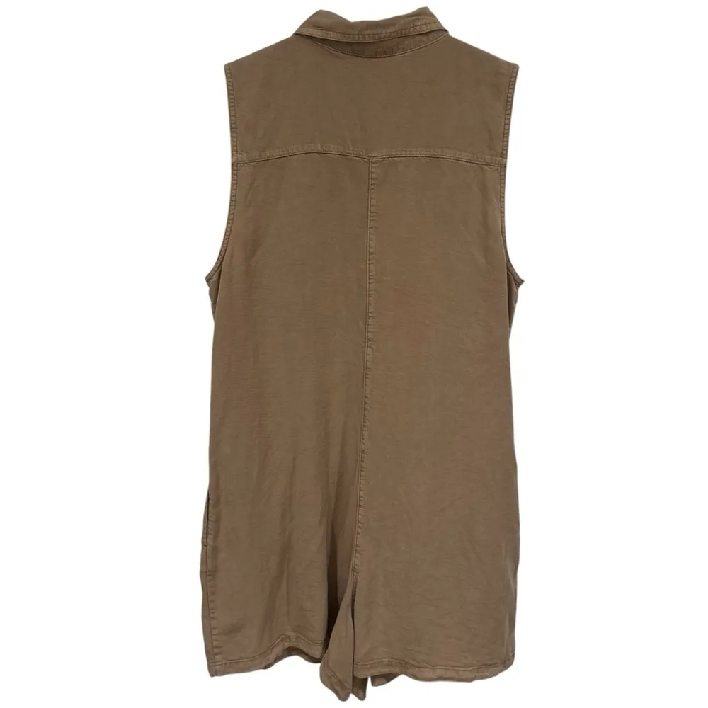 NEW Aerie Utility Military Romper‎ Sun Washed Tan Safari Coastal Bohemian Size M - Image 6
