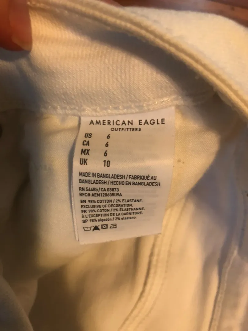 White Distressed Shorts - Image 3