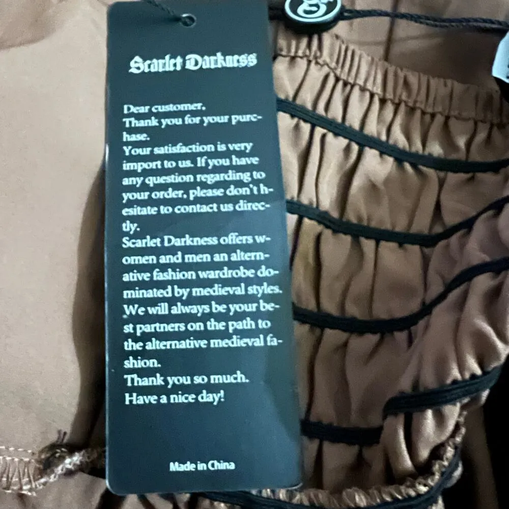 Scarlet Darkness Pioneer Costume Classic Prairie Maxi Skirt 2XL Women’s Brown Size XXL - Image 5