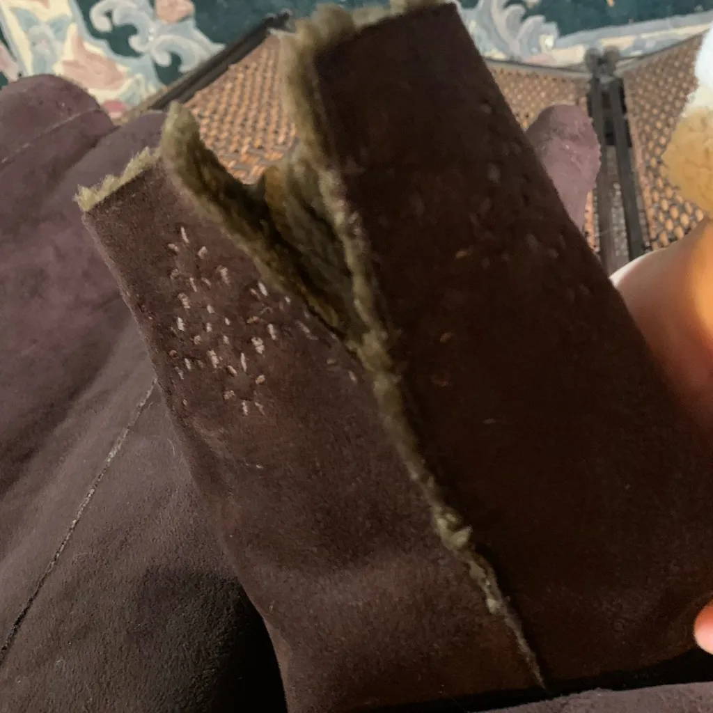 Vintage Macintosh Brown Faux Fur Faux Suede Penny Lane Coat Size L Size L - Image 7