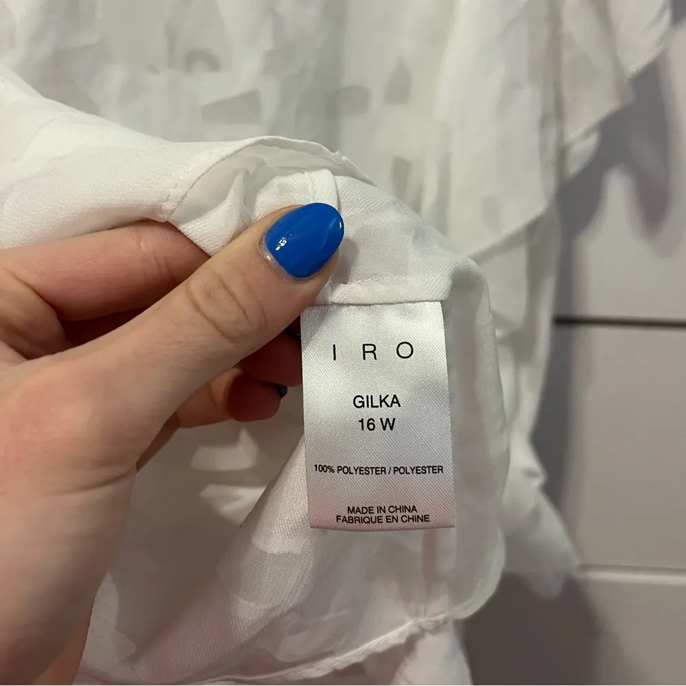 IRO Gilka White Lace Up Top - Image 5