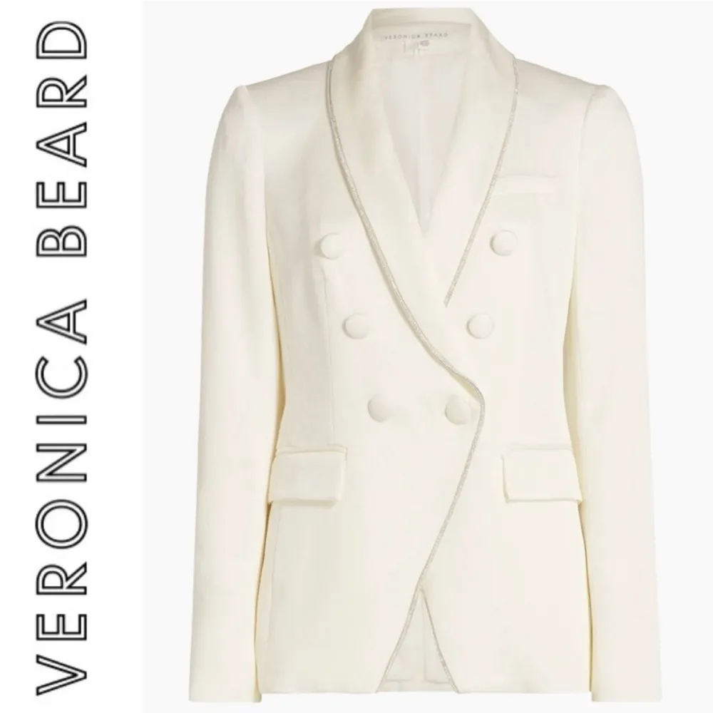 NEW Veronica Beard Jagger Dickey Jacket Blazer Winter White - Image 2