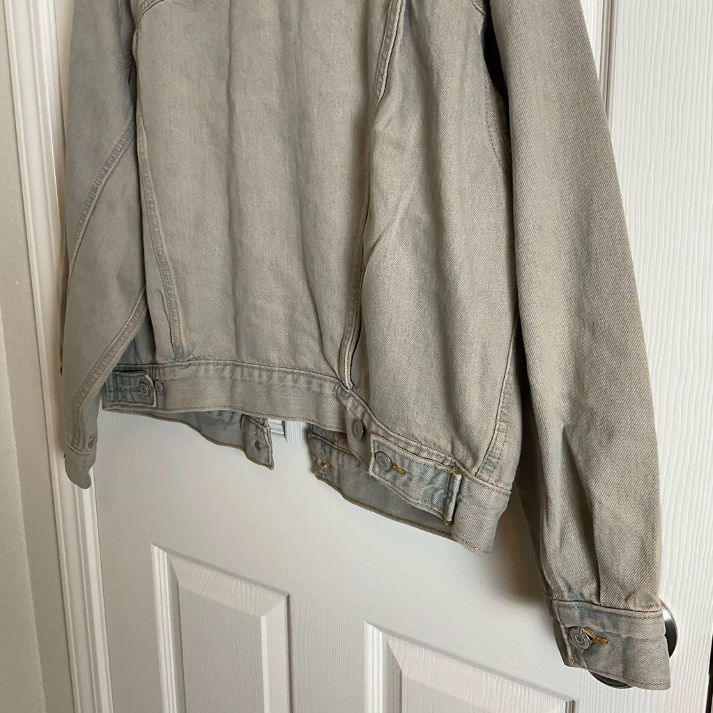 90's trucker jacket vintage look Levi’s Woman’s Size large - Image 10
