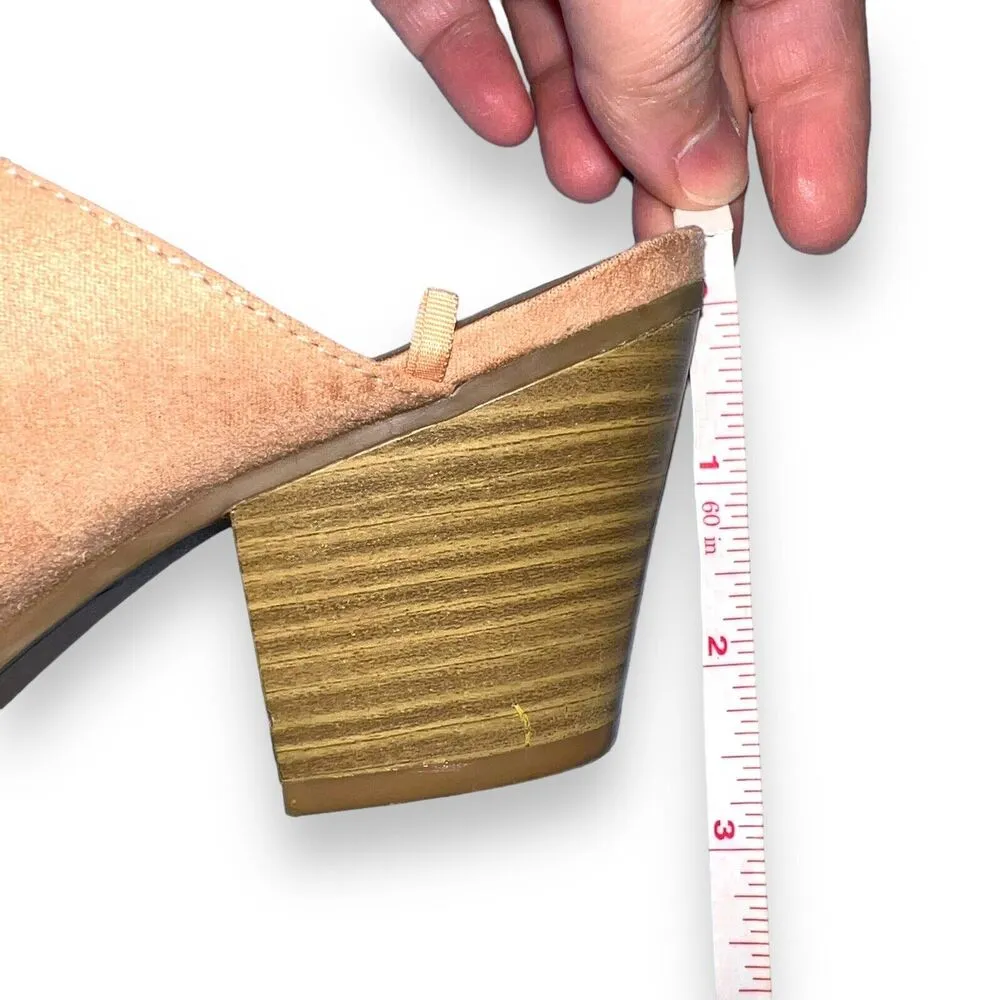 Old Navy Womens High Heeled Mule Bootie Slip On Faux Leather Suede Pink Size 7 - Image 16