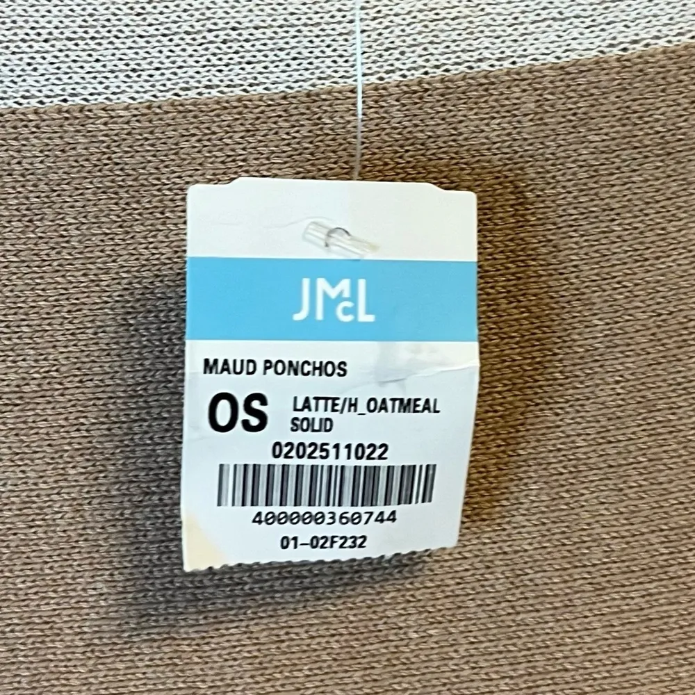 J. McLaughlin Knit Maud Poncho in Latte & Heathered Oatmeal One Size NWT - Image 14