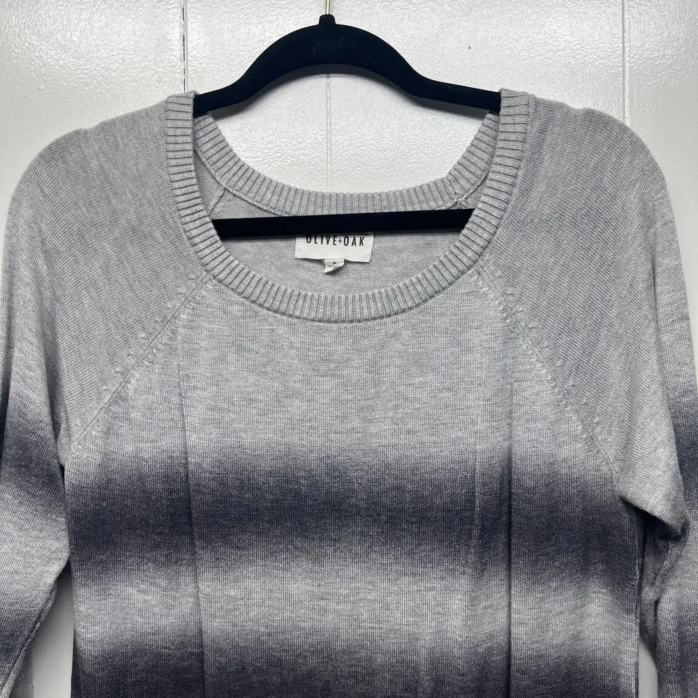 Olive+Oak Tie Dye Women's Pullover Gray Sweater Size Medium Soft Cozy Loungewear - Image 3