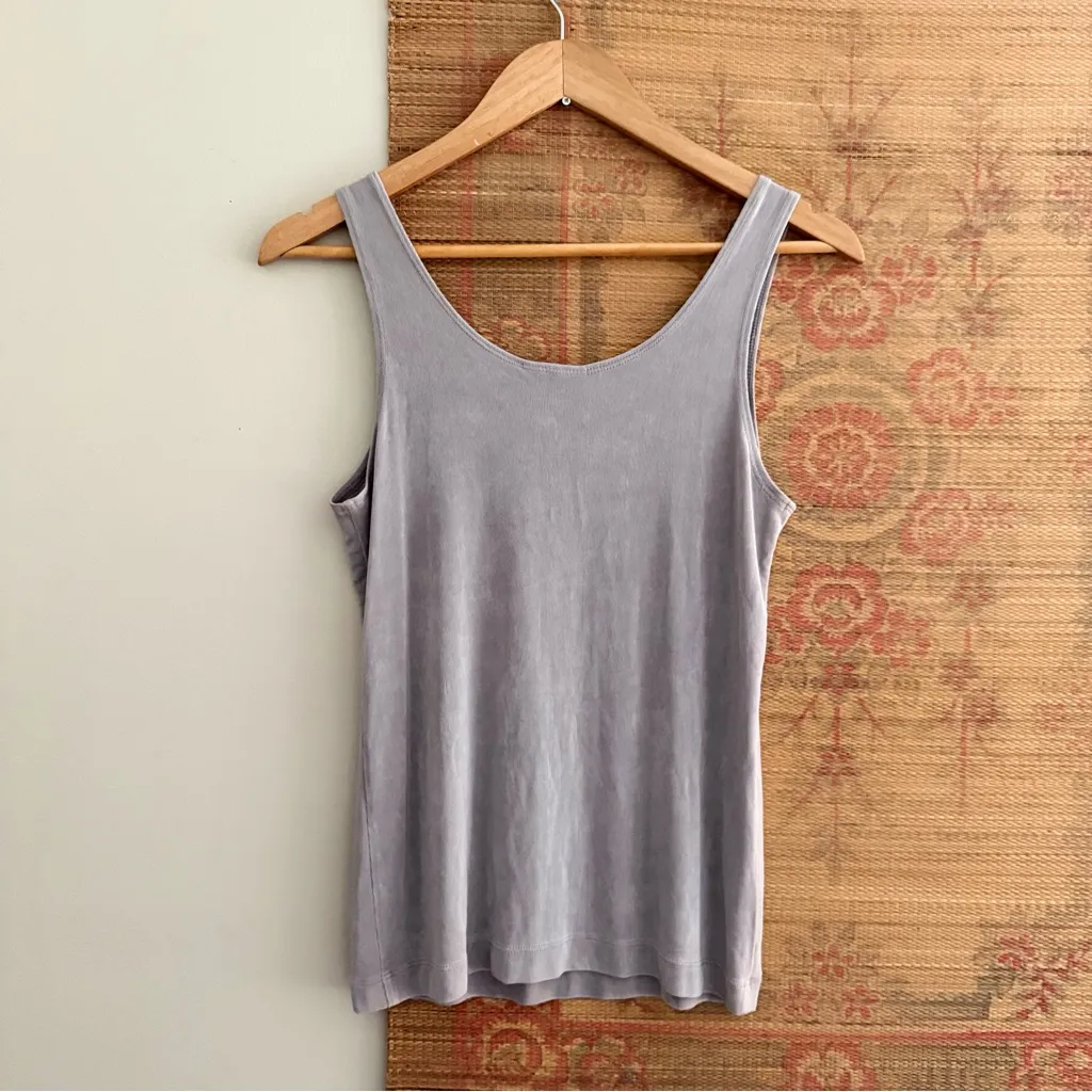 90s Slinky Grey Sleeveless Tank Top - Image 4