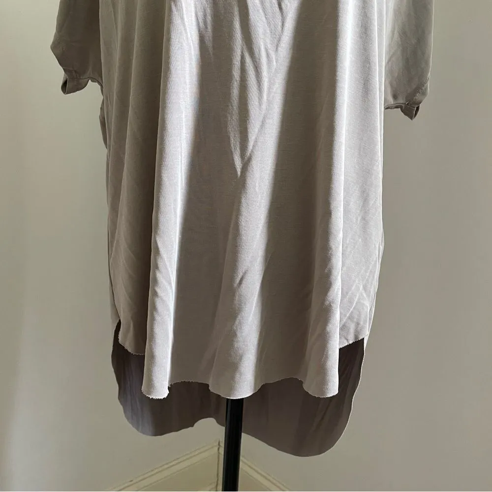 J.O.A.‎ Light Gray Relaxed Short Sleeve Tee size Medium Oversized Lounge Tunic - Image 6