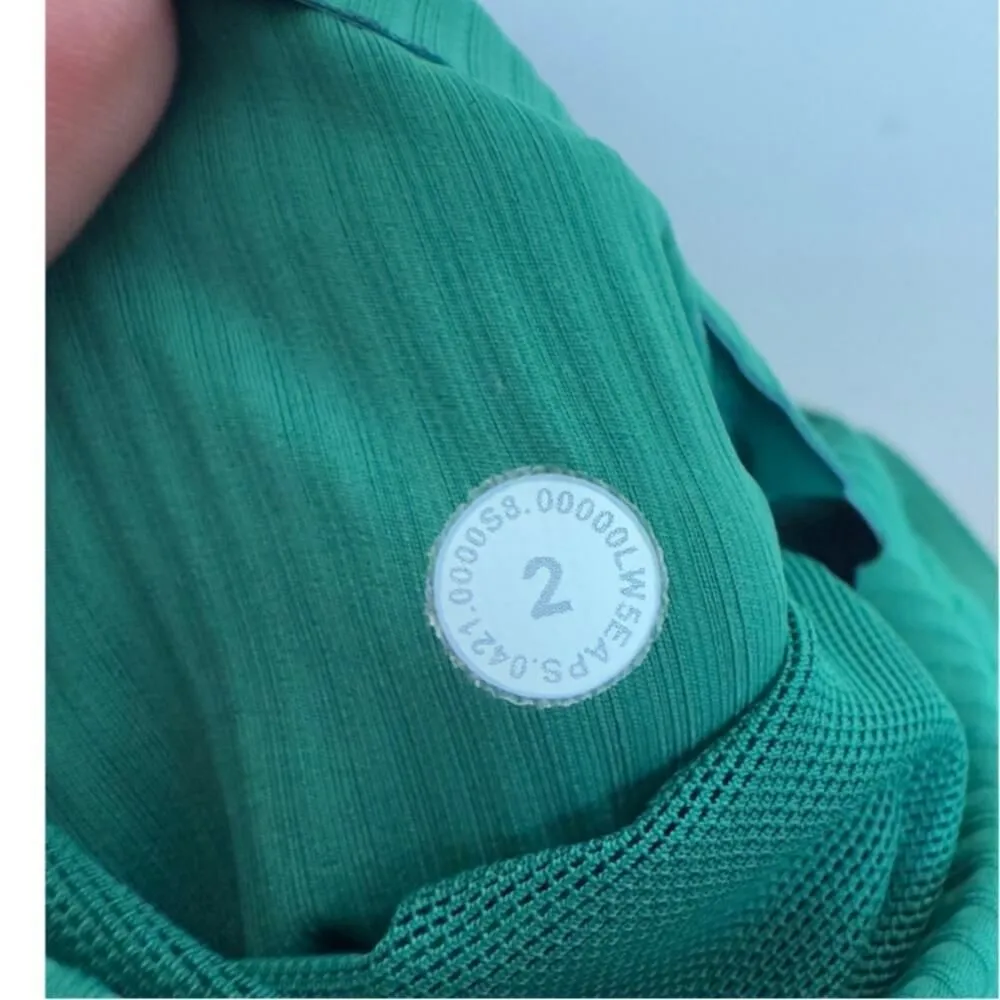 Lululemon Base Pace High-Rise Ribbed Tight 25" Everglade Green Sz. 2 - Image 6