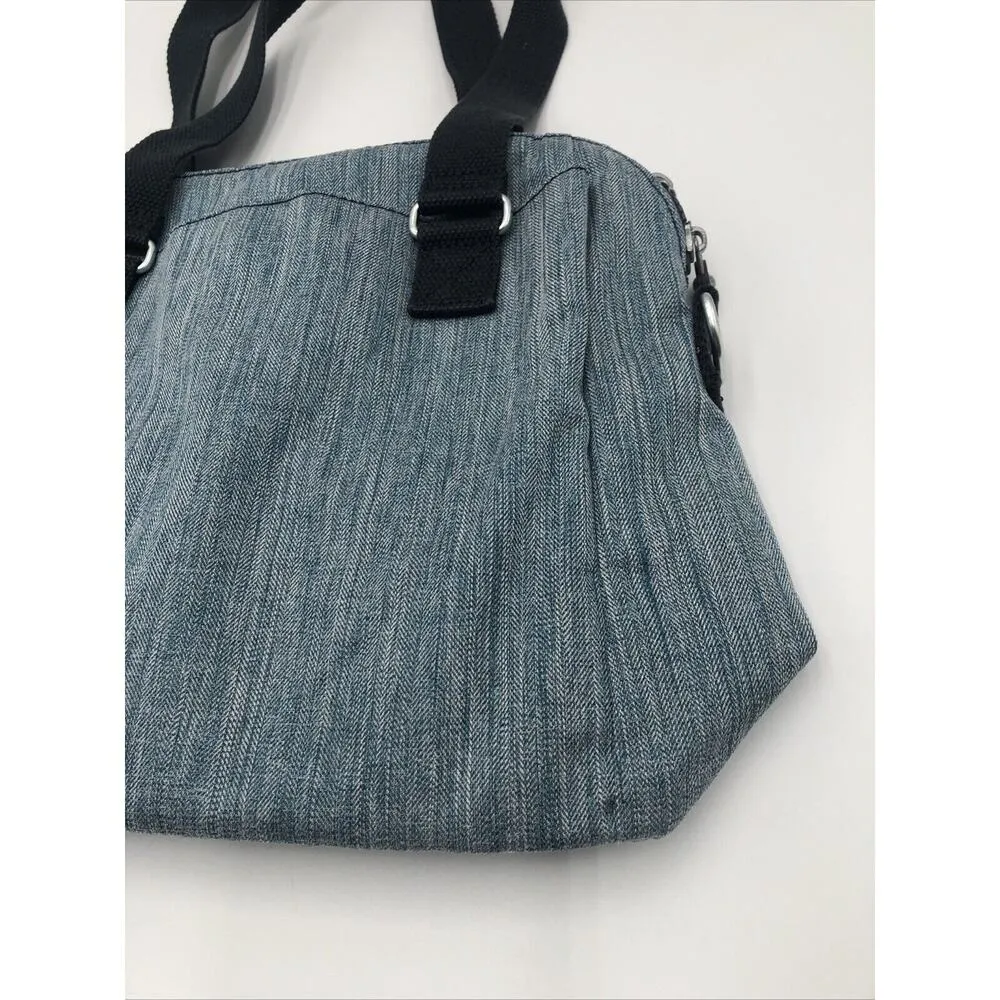 Kipling Chambray Double Handle Shoulder Bag Purse READ - Image 9