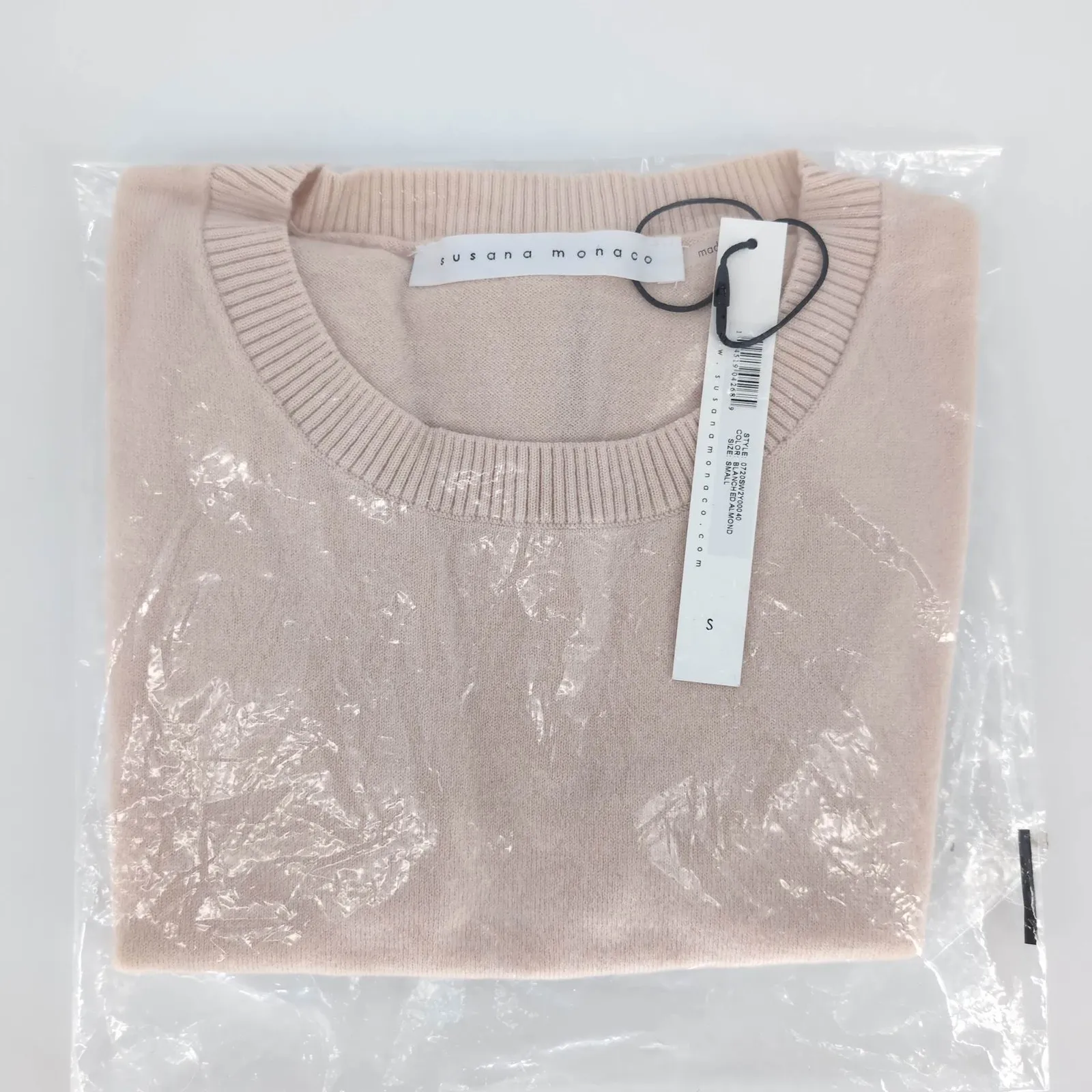 Susana Monaco Womens Crop Sweater Jumper Top in Blanched Almond - Size S - NEW - Image 11