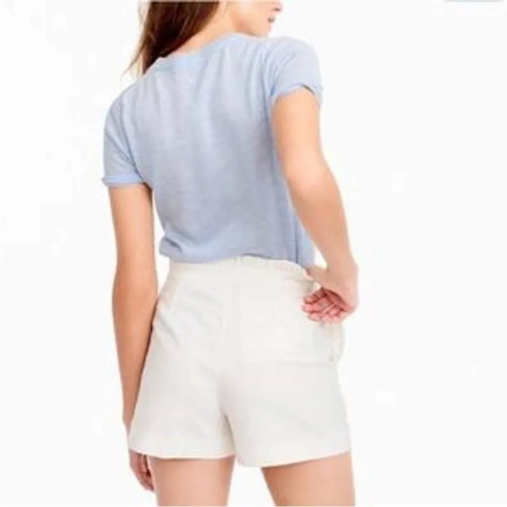 J. Crew Lilac Orchid Flat Front High Waist Stretch Ruffle Shorts Sz 12 - Image 16