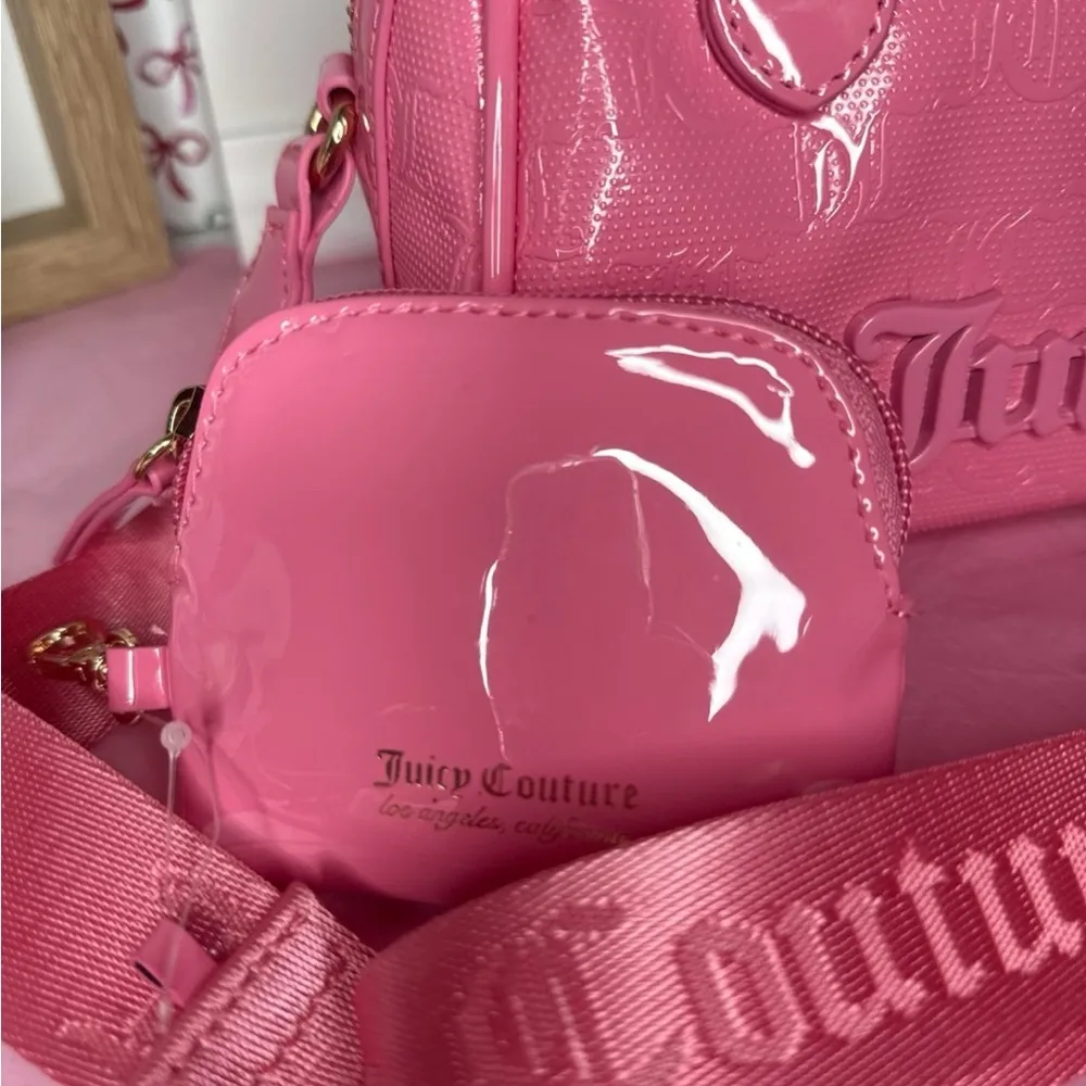 Juice Couture Pink Semi Charmed Mini Satchel Crossbody Bag & Coin Purse - Image 3