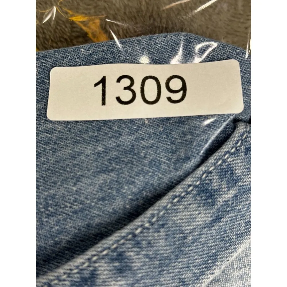 Vtg The Disney Store Mickey Mouse Denim Sleeveless Button - Image 11