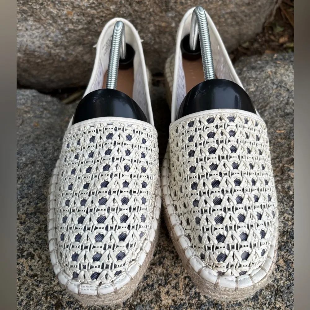 ASOS Design July Flatform Espadrilles in Cream Weave Tan Size 12 - Image 2