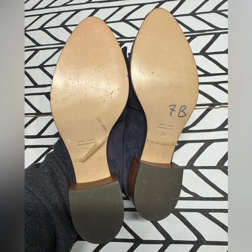 Thelma™ X J Crew fringe loafers in navy blue size 39 EU = 8.5 US- runs small - Image 8