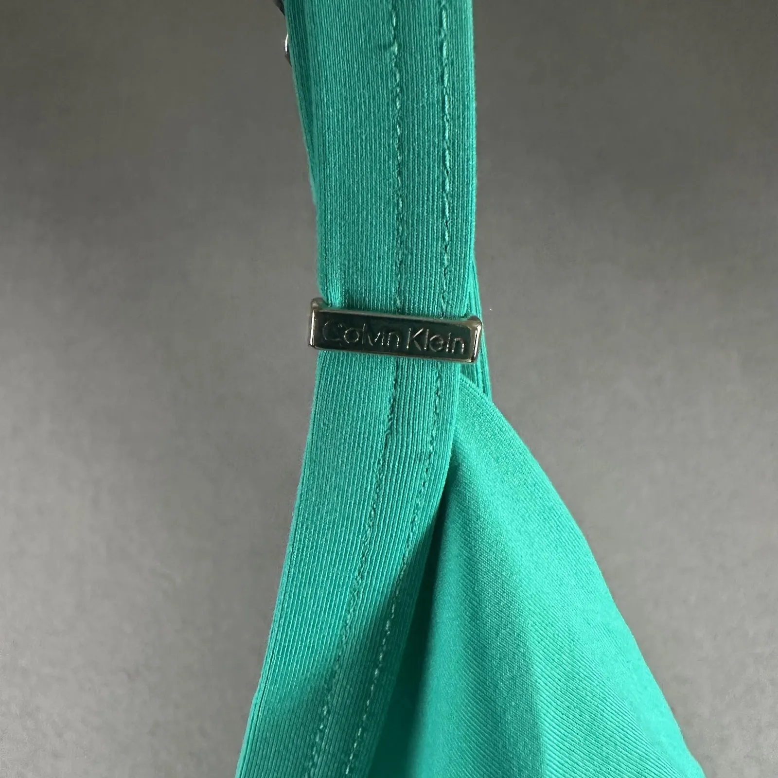 Calvin Klein Swimsuit Womens 12 Green One Piece Ruched Tank Padded Lined Stretch - Image 4