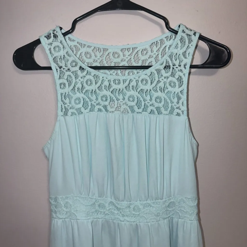 Anthropologie HD in Paris Lace Midi Dress Size 2 Light Blue - Image 4