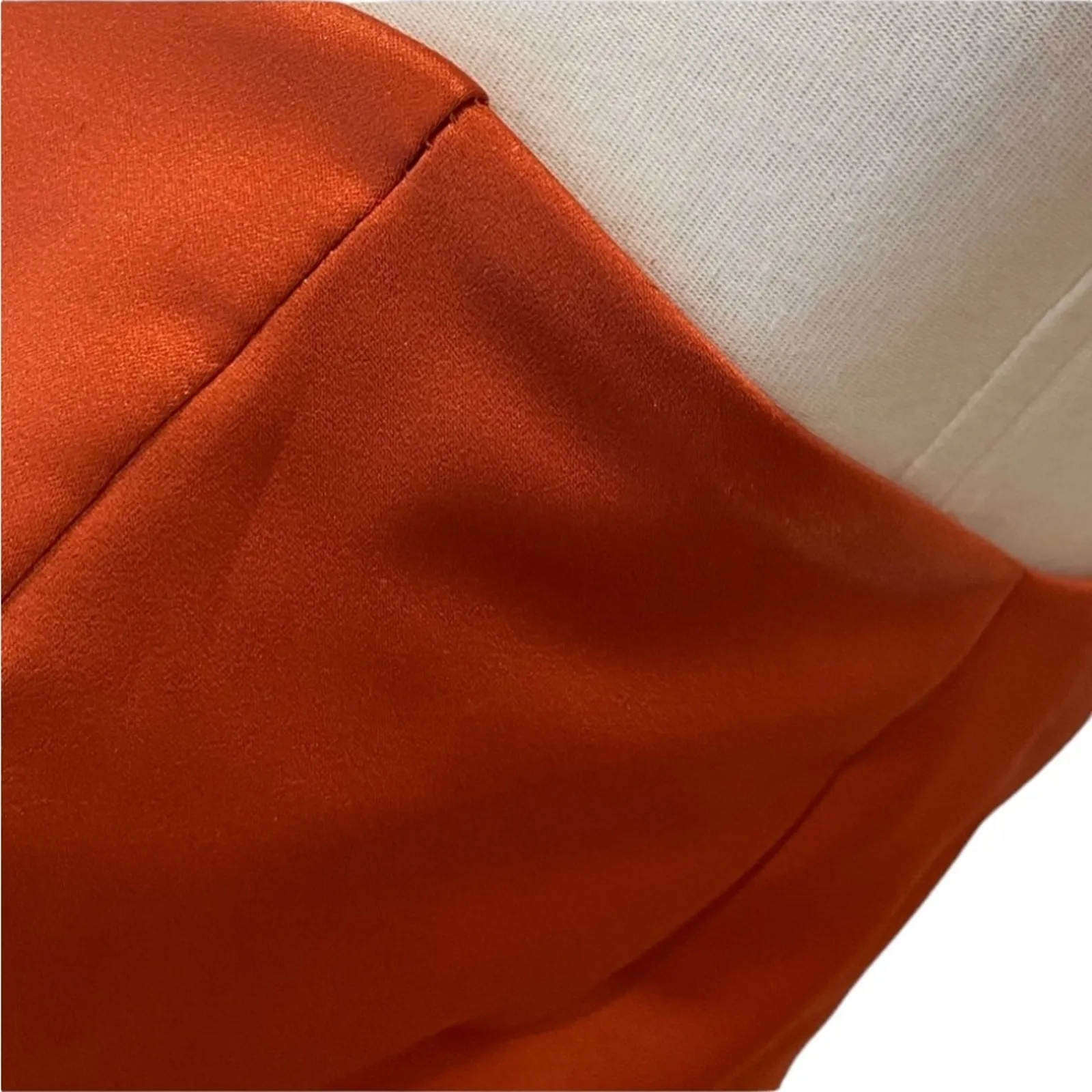 Alfred Angelo Vintage Strapless Gown Medium Y2K Bridesmaid Formal Homecoming Set Orange - Image 9