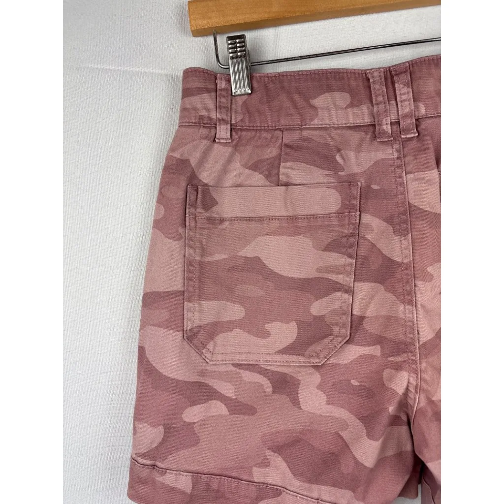 Democracy Womens "Ab"solution Camo Shorts Size 4 Pink - Image 5