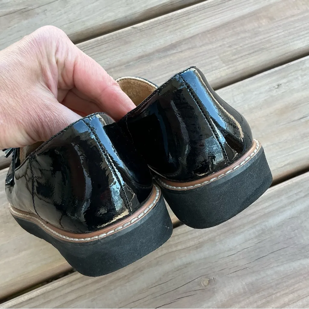 Black Patent Leather Tassel Loafers🌻🌻 - Image 6