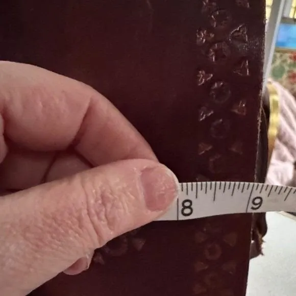 True Vintage 60's Hand Tooled Stitched Leather Crossbody Western Boho Saddle Bag - Image 13