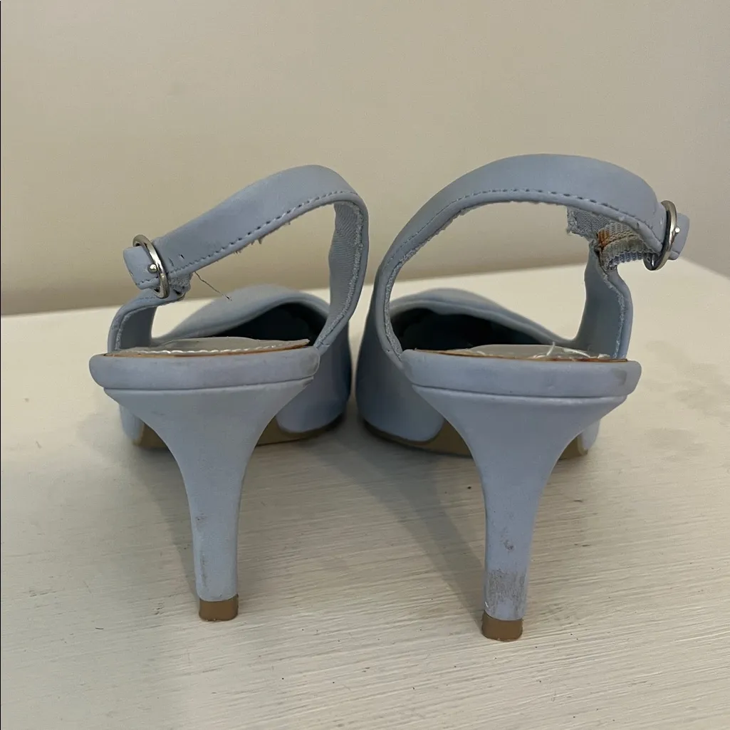 Comfort Plus by Predictions Light Blue Slingback Heels Size 6.5 - Image 3